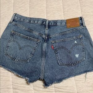 Levi's Women's Distressed Blue Jean Shorts